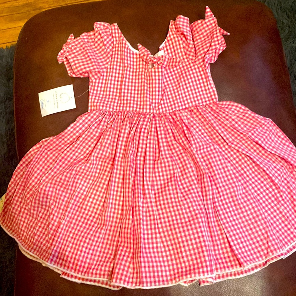 3T handmade cotton pink gingham dress! NWT💖